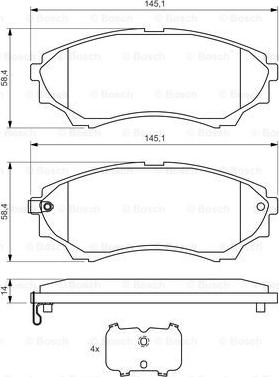 BOSCH 0 986 494 323 - Kit pastiglie freno, Freno a disco www.autoricambit.com