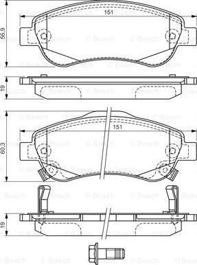 BOSCH 0 986 494 379 - Kit pastiglie freno, Freno a disco www.autoricambit.com