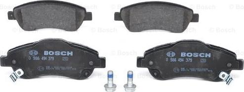 BOSCH 0 986 494 379 - Kit pastiglie freno, Freno a disco www.autoricambit.com