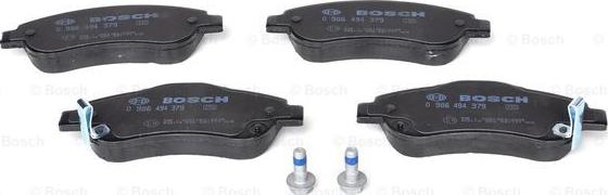 BOSCH 0 986 494 379 - Kit pastiglie freno, Freno a disco www.autoricambit.com