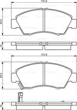 BOSCH 0 986 494 299 - Kit pastiglie freno, Freno a disco www.autoricambit.com