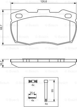 BOSCH 0 986 494 291 - Kit pastiglie freno, Freno a disco www.autoricambit.com