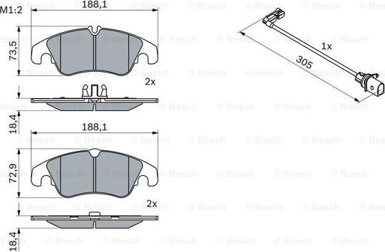 BOSCH 0 986 494 259 - Kit pastiglie freno, Freno a disco www.autoricambit.com