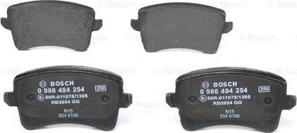 BOSCH 0 986 494 254 - Kit pastiglie freno, Freno a disco www.autoricambit.com