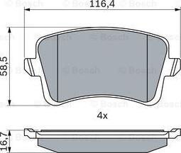 BOSCH 0 986 494 254 - Kit pastiglie freno, Freno a disco www.autoricambit.com