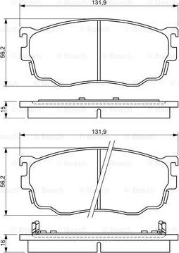 BOSCH 0 986 494 258 - Kit pastiglie freno, Freno a disco www.autoricambit.com