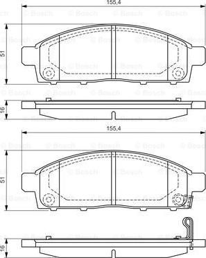 BOSCH 0 986 494 268 - Kit pastiglie freno, Freno a disco www.autoricambit.com