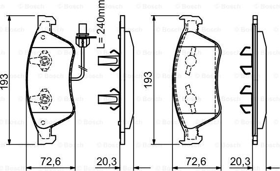 BOSCH 0 986 494 200 - Kit pastiglie freno, Freno a disco www.autoricambit.com