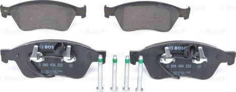 BOSCH 0 986 494 200 - Kit pastiglie freno, Freno a disco www.autoricambit.com