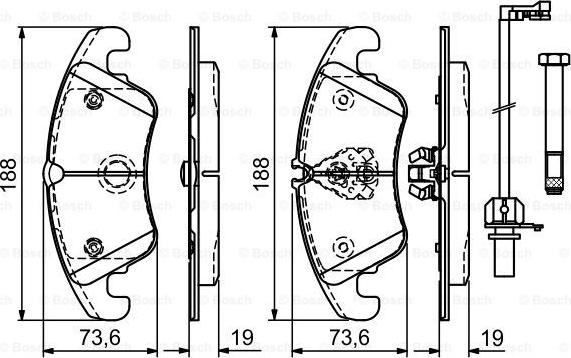 BOSCH 0 986 494 201 - Kit pastiglie freno, Freno a disco www.autoricambit.com