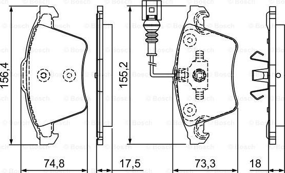 BOSCH 0 986 494 203 - Kit pastiglie freno, Freno a disco www.autoricambit.com