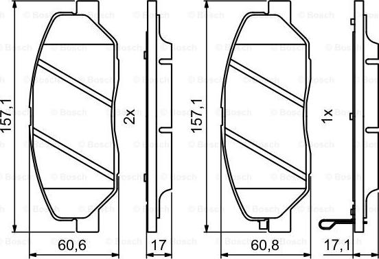 BOSCH 0 986 494 227 - Kit pastiglie freno, Freno a disco www.autoricambit.com