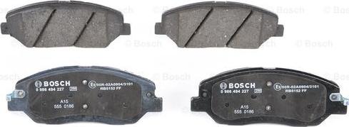 BOSCH 0 986 494 227 - Kit pastiglie freno, Freno a disco www.autoricambit.com