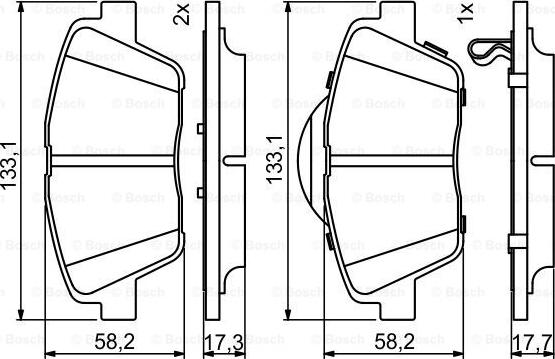 BOSCH 0 986 494 755 - Kit pastiglie freno, Freno a disco www.autoricambit.com