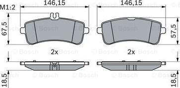 BOSCH 0 986 494 764 - Kit pastiglie freno, Freno a disco www.autoricambit.com