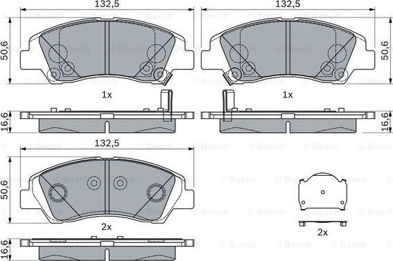 BOSCH 0 986 494 760 - Kit pastiglie freno, Freno a disco www.autoricambit.com