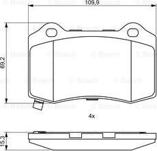 BOSCH 0 986 494 708 - Kit pastiglie freno, Freno a disco www.autoricambit.com