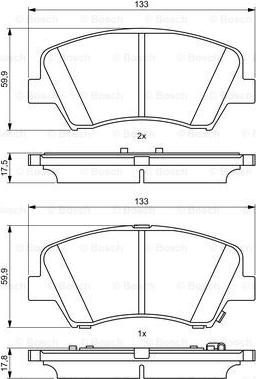 BOSCH 0 986 494 712 - Kit pastiglie freno, Freno a disco www.autoricambit.com