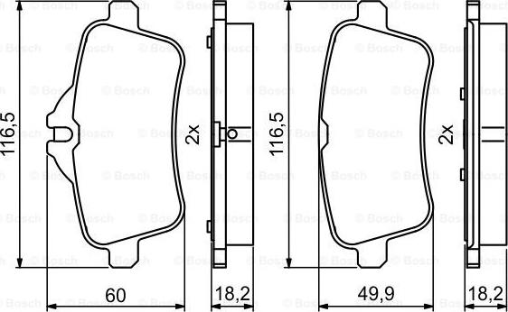 BOSCH 0 986 494 783 - Kit pastiglie freno, Freno a disco www.autoricambit.com