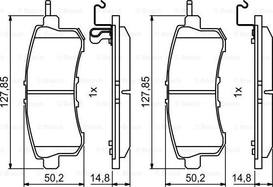 BOSCH 0 986 494 778 - Kit pastiglie freno, Freno a disco www.autoricambit.com