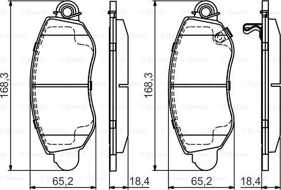 BOSCH 0 986 495 443 - Kit pastiglie freno, Freno a disco www.autoricambit.com