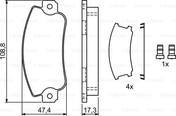 BOSCH 0 986 495 456 - Kit pastiglie freno, Freno a disco www.autoricambit.com