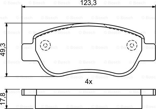 BOSCH 0 986 495 458 - Kit pastiglie freno, Freno a disco www.autoricambit.com