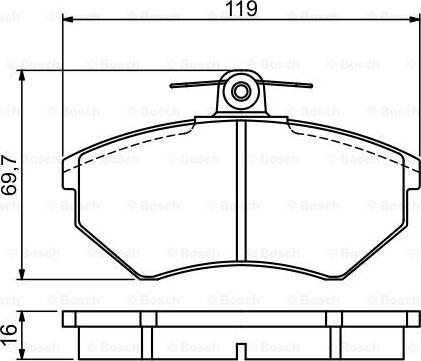 BOSCH 0986495457 - Kit pastiglie freno, Freno a disco www.autoricambit.com