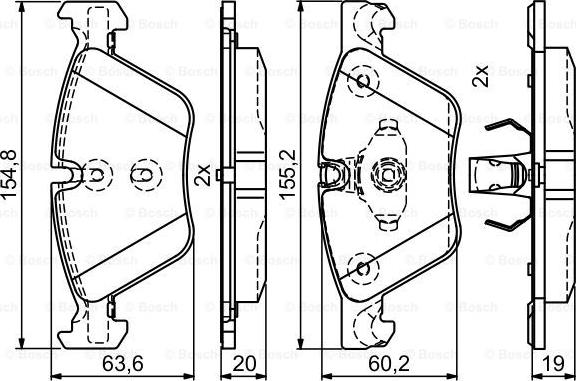 BOSCH 0 986 495 408 - Kit pastiglie freno, Freno a disco www.autoricambit.com