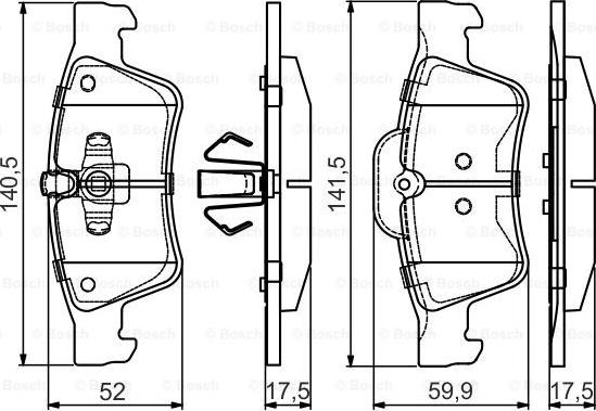 BOSCH 0 986 495 438 - Kit pastiglie freno, Freno a disco www.autoricambit.com