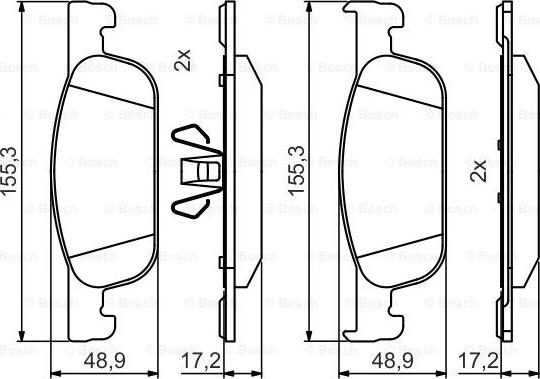 BOSCH 0 986 495 424 - Kit pastiglie freno, Freno a disco www.autoricambit.com