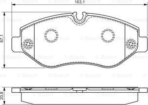 BOSCH 0 986 495 098 - Kit pastiglie freno, Freno a disco www.autoricambit.com