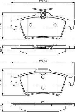 BOSCH 0 986 495 055 - Kit pastiglie freno, Freno a disco www.autoricambit.com