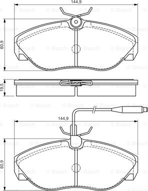 BOSCH 0 986 495 056 - Kit pastiglie freno, Freno a disco www.autoricambit.com