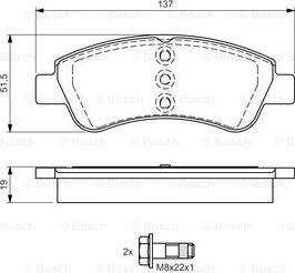 BOSCH 0 986 495 051 - Kit pastiglie freno, Freno a disco www.autoricambit.com