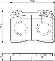 BOSCH 0 986 495 057 - Kit pastiglie freno, Freno a disco www.autoricambit.com