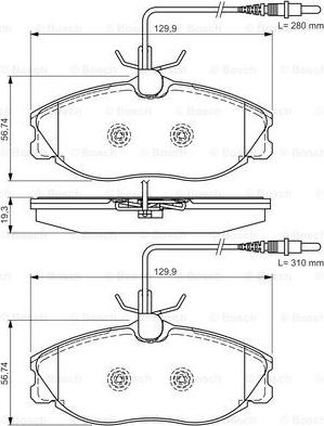 BOSCH 0 986 495 001 - Kit pastiglie freno, Freno a disco www.autoricambit.com