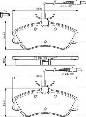 BOSCH 0 986 495 008 - Kit pastiglie freno, Freno a disco www.autoricambit.com