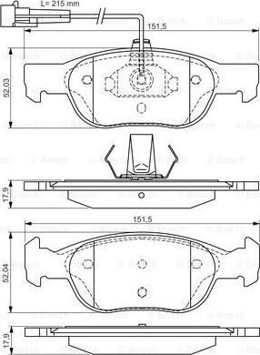 BOSCH 0 986 495 002 - Kit pastiglie freno, Freno a disco www.autoricambit.com