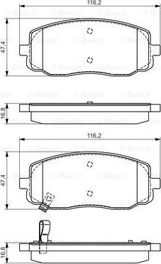 BOSCH 0 986 495 084 - Kit pastiglie freno, Freno a disco www.autoricambit.com