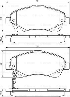 BOSCH 0 986 495 083 - Kit pastiglie freno, Freno a disco www.autoricambit.com