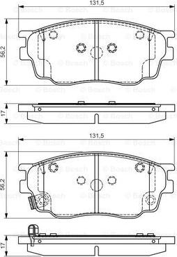 BOSCH 0 986 495 087 - Kit pastiglie freno, Freno a disco www.autoricambit.com