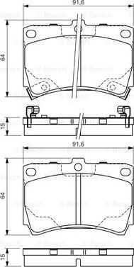 BOSCH 0 986 495 037 - Kit pastiglie freno, Freno a disco www.autoricambit.com