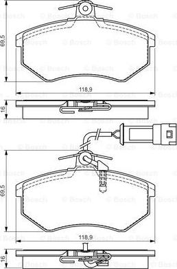 BOSCH 0 986 495 142 - Kit pastiglie freno, Freno a disco www.autoricambit.com