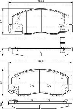 BOSCH 0 986 495 166 - Kit pastiglie freno, Freno a disco www.autoricambit.com