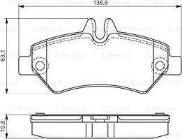 BOSCH 0 986 495 100 - Kit pastiglie freno, Freno a disco www.autoricambit.com