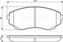 BOSCH 0 986 495 131 - Kit pastiglie freno, Freno a disco www.autoricambit.com