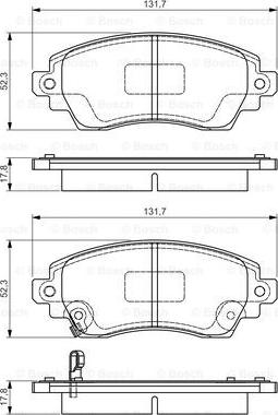 BOSCH 0 986 495 132 - Kit pastiglie freno, Freno a disco www.autoricambit.com