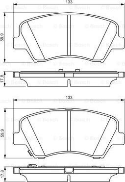 BOSCH 0 986 495 343 - Kit pastiglie freno, Freno a disco www.autoricambit.com