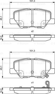 BOSCH 0 986 495 381 - Kit pastiglie freno, Freno a disco www.autoricambit.com